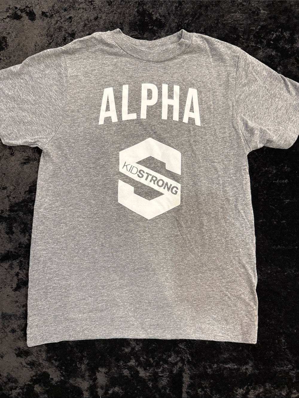 Alpha Kids Strong Graphic Tee - Gray